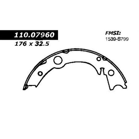 CENTRIC PARTS Centric Brake Shoes, 111.07960 111.07960